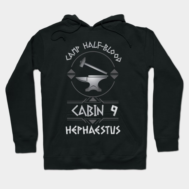 Cabin #9 in Camp Half Blood, Child of Hephaestus – Percy Jackson inspired design Hoodie by NxtArt